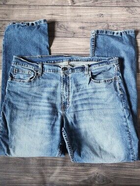 George Men's Light Blue Denim Jeans - Classic Straight Fit 38x32